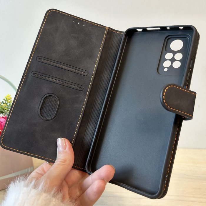 Чохол для xiaomi redmi Note 11 pro книжка підставка з хлястиком і візитницею чорний - Зображення 5