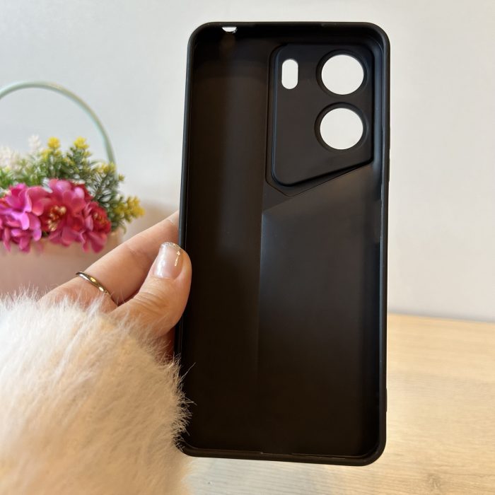 Набір чохол + скло для xiaomi redmi 13c силіконовий однотонний бампер Sports Car Design (чорний) - Зображення 8