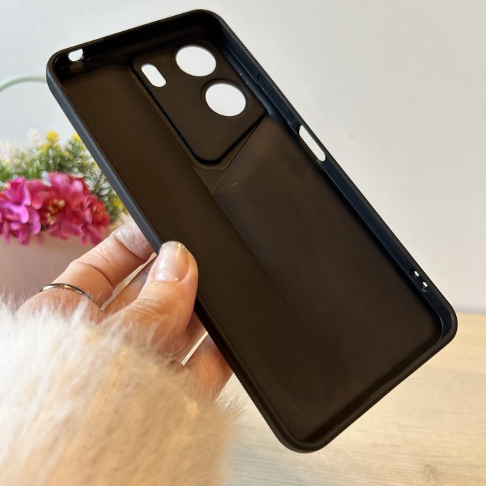 Набір чохол + скло для xiaomi redmi 13c силіконовий однотонний бампер Sports Car Design (чорний) - Зображення 9