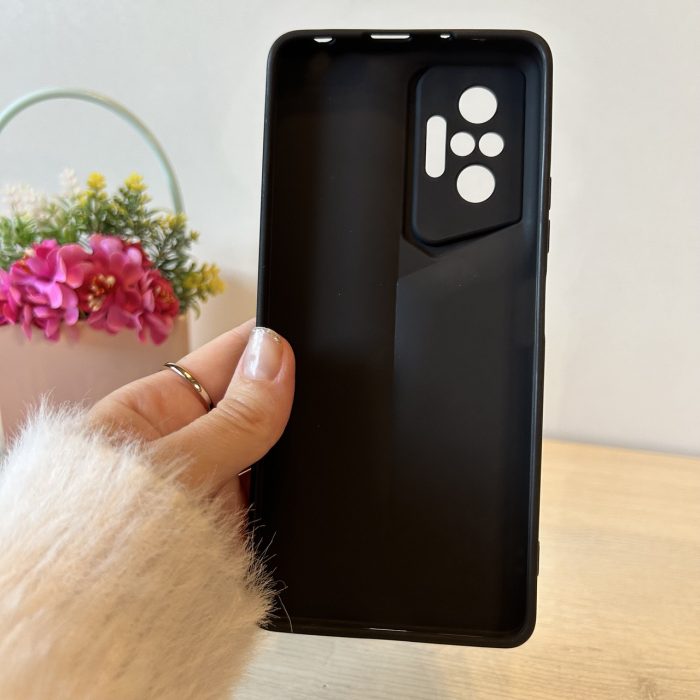 Набір скло + чохол для xiaomi redmi Note 10 pro силіконовий однотонний Sports Car Design (чорний) - Зображення 7