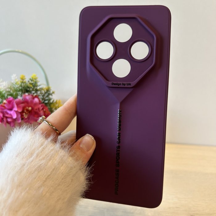 Набор стекло + чехол для xiaomi redmi 14c силіконовий однотонний бампер Sports Car Design (фиолетовый) - Зображення 2