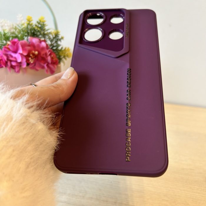 Набор стекло + чехол для xiaomi redmi Note 13 4g силіконовий однотонний бампер Sports Car Design (фиолетовый) - Зображення 7