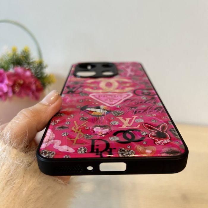 Набір скло + чохол для xiaomi redmi Note 13 4g силіконова жіноча накладка з малюнком Prisma Brand - Зображення 7