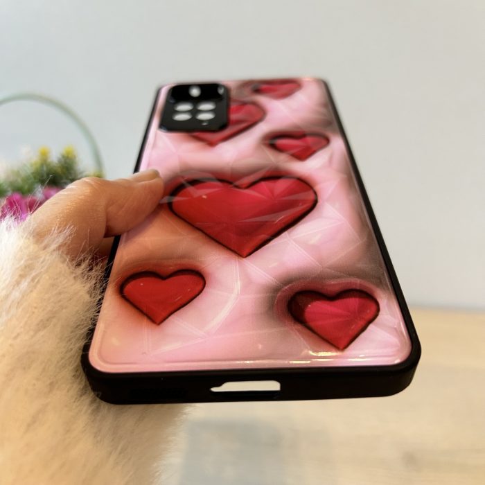 Набір скло + чохол для xiaomi redmi Note 11 pro жіноча накладка з малюнком Prisma Picture сердечка - Зображення 5