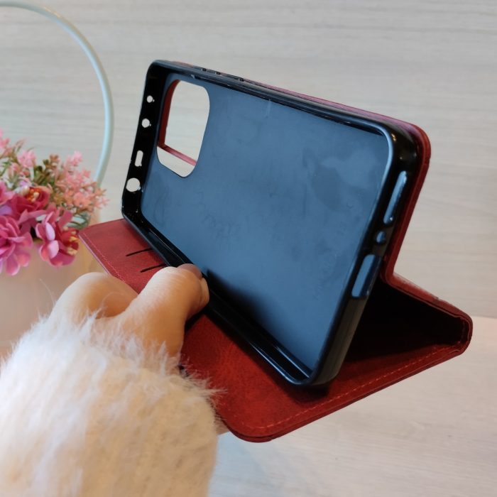Чохол для xiaomi redmi 12c книжка підставка з магнітом і візитницею Business Leather синій - Зображення 8