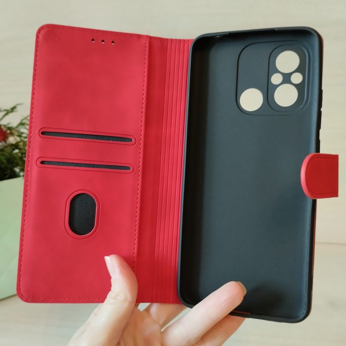 Чохол для xiaomi redmi 12c книжка підставка з візитницею Luxury Leather зелений - Зображення 8