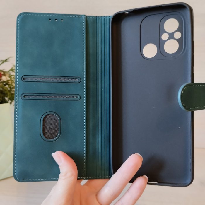 Чохол для xiaomi redmi 12c книжка підставка з візитницею Luxury Leather червоний - Зображення 7