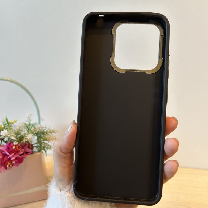 Набір чохол + скло для xiaomi redmi 12c жіночий силіконовий матовий Metal Frame чорний - Зображення 4