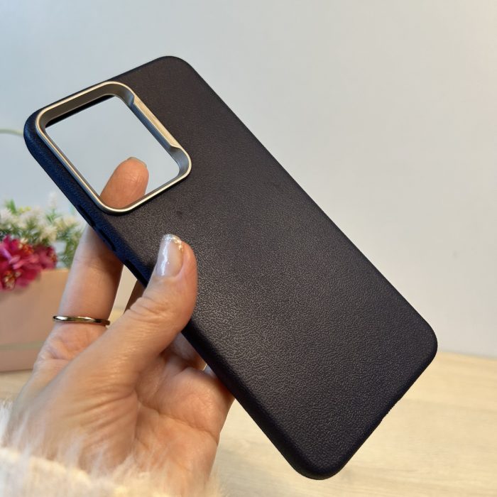 Набір скло + чохол на xiaomi redmi Note 12 4g силіконовий однотонний бампер Leather Case Textured (синій) - Зображення 3