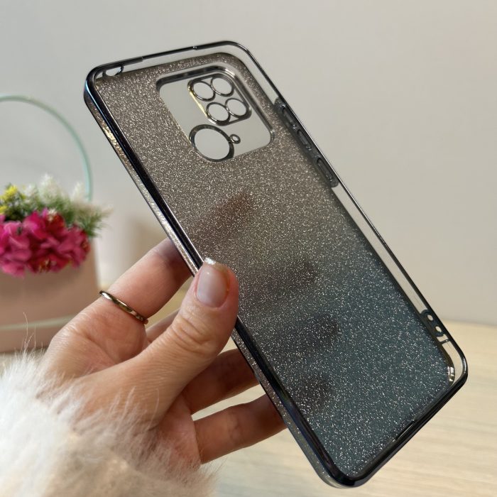 Чохол на xiaomi redmi 10c силіконова жіноча накладка блискучий градієнт блакитний - Зображення 9