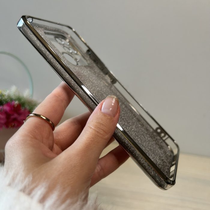 Чохол на xiaomi redmi 10c силіконова жіноча накладка блискучий градієнт сріблястий - Зображення 9