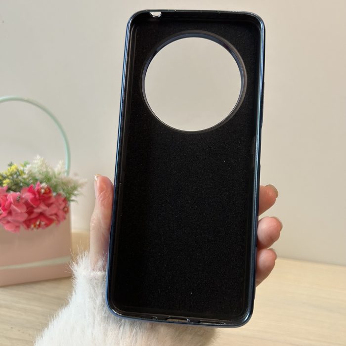 Чохол для xiaomi redmi 14c силіконова жіноча накладка блискуча з мікрофіброю синій - Зображення 10