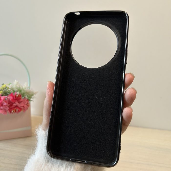 Чохол для xiaomi redmi 14c силіконова жіноча накладка блискуча з мікрофіброю чорний - Зображення 7