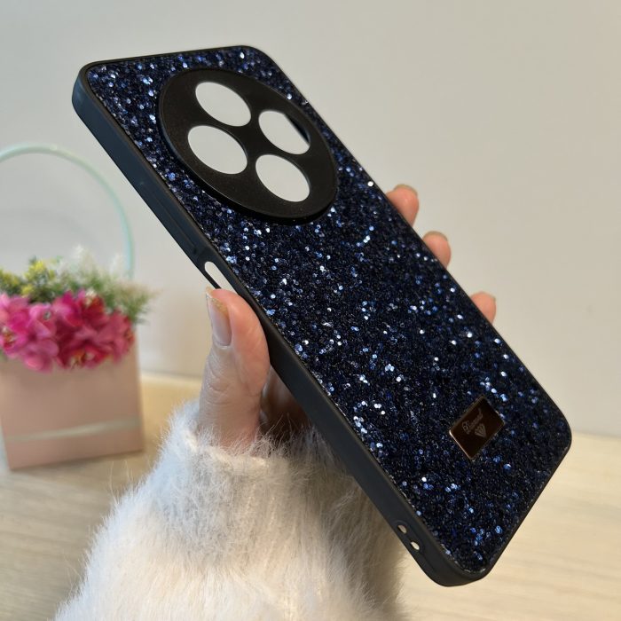 Чохол для Poco c75 силіконова жіноча накладка блискуча Diamond shine синій - Зображення 4