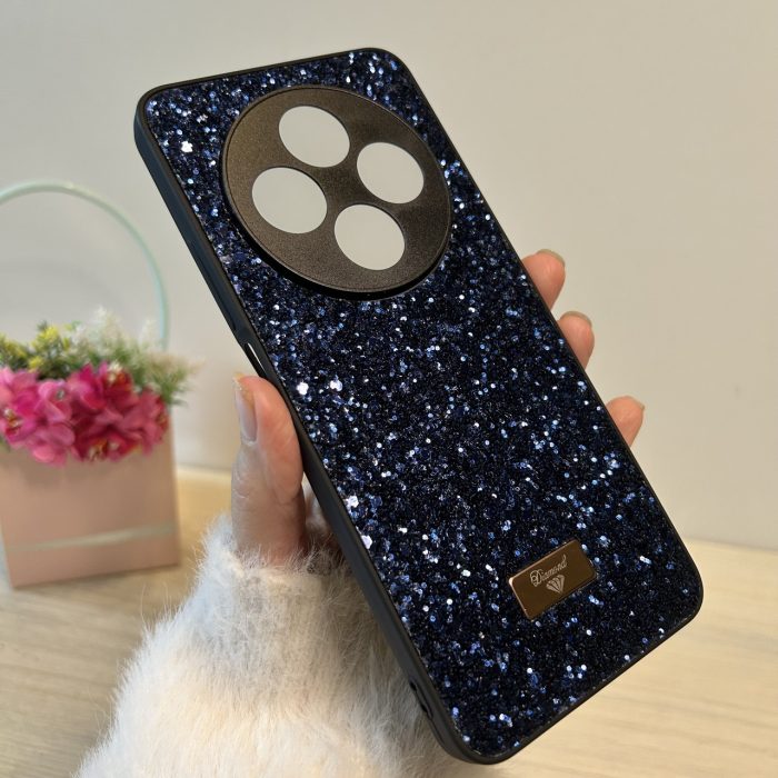 Чохол для Poco c75 силіконова жіноча накладка блискуча Diamond shine синій - Зображення 3