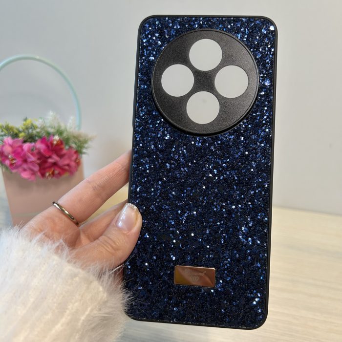 Чохол для Poco c75 силіконова жіноча накладка блискуча Diamond shine синій - Зображення 2