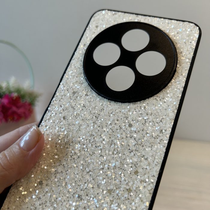 Чохол для Poco c75 силіконова жіноча накладка блискуча Diamond shine білий - Зображення 4