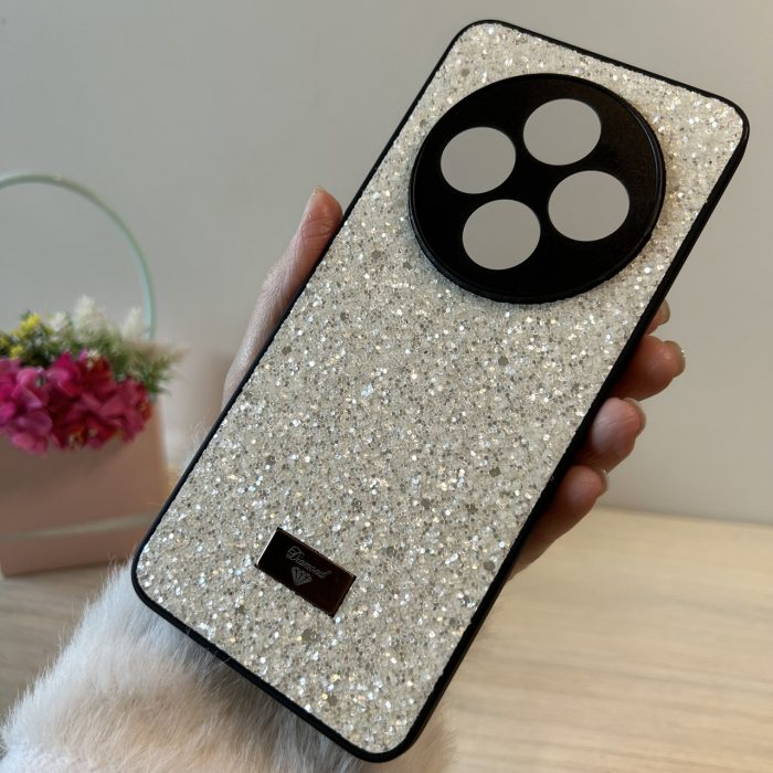 Чохол для Poco c75 силіконова жіноча накладка блискуча Diamond shine білий - Зображення 5