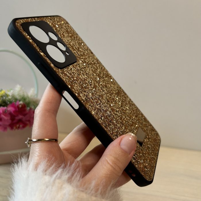 Чохол на xiaomi redmi Note 12 4g силіконова жіноча накладка блискуча Diamond shine золотистий - Зображення 5