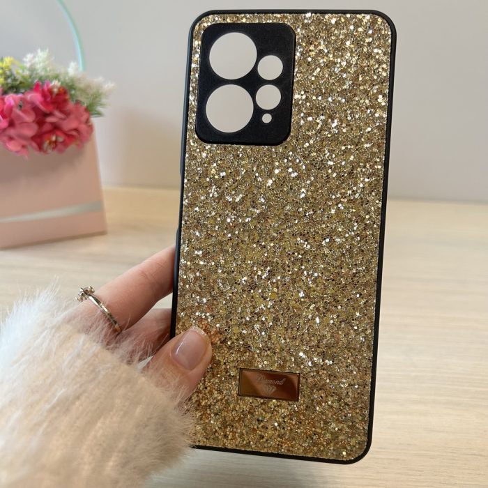 Чохол на xiaomi redmi Note 12 4g силіконова жіноча накладка блискуча Diamond shine золотистий - Зображення 2