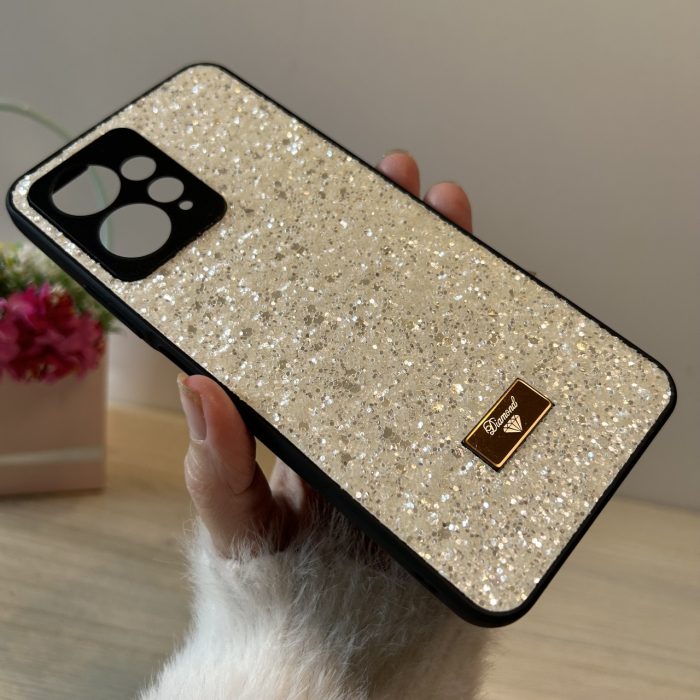 Чохол на xiaomi redmi Note 12 4g силіконова жіноча накладка блискуча Diamond shine білий - Зображення 6