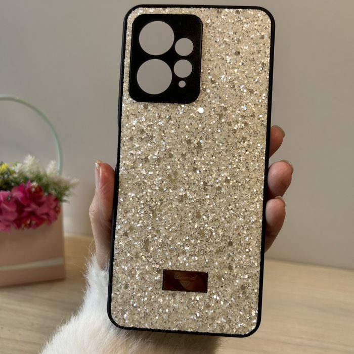 Чохол на xiaomi redmi Note 12 4g силіконова жіноча накладка блискуча Diamond shine білий - Зображення 3