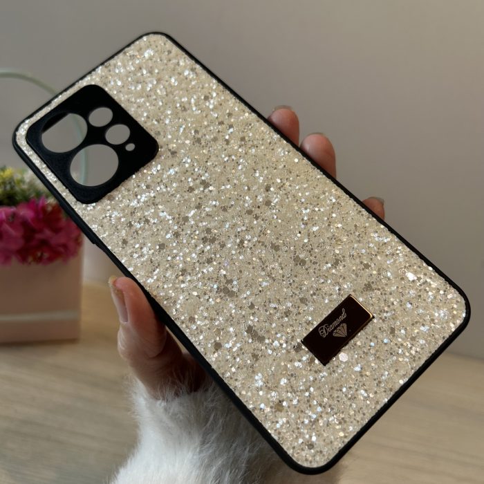 Чохол на xiaomi redmi Note 12 4g силіконова жіноча накладка блискуча Diamond shine білий - Зображення 7