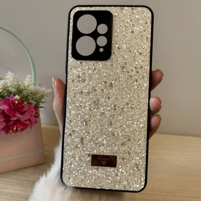 Чохол на xiaomi redmi Note 12 4g силіконова жіноча накладка блискуча Diamond shine білий - Зображення 2