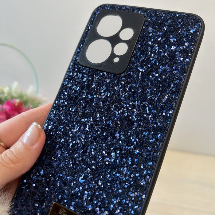 Чехол на xiaomi redmi Note 12 4g силиконовая женская накладка блестящая Diamond shine синий - Зображення 9