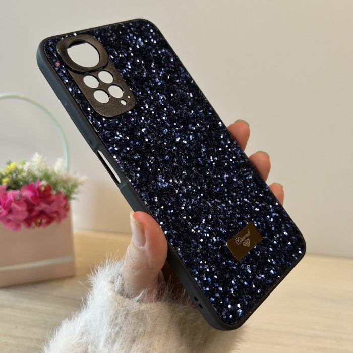 Чохол на xiaomi redmi Note 11/11s силіконова жіноча накладка блискуча Diamond shine синій - Зображення 3