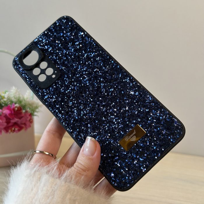 Чохол на xiaomi redmi Note 11/11s силіконова жіноча накладка блискуча Diamond shine синій - Зображення 4