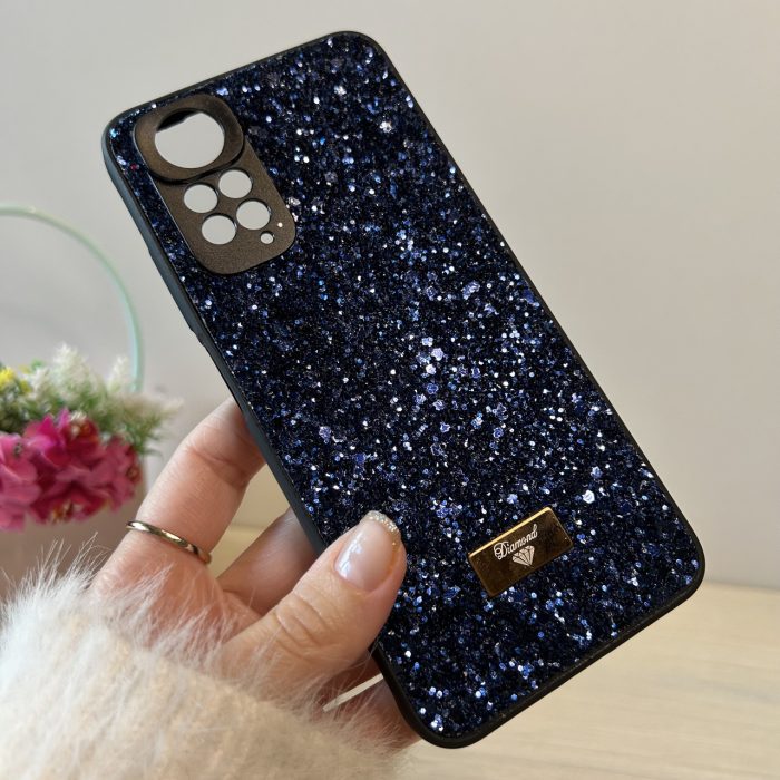 Чохол на xiaomi redmi Note 11/11s силіконова жіноча накладка блискуча Diamond shine синій - Зображення 5