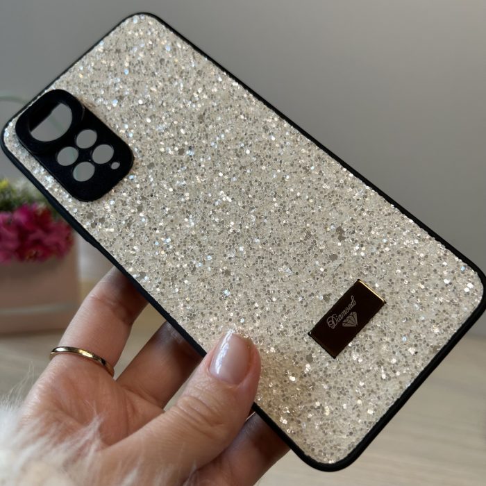 Чохол на xiaomi redmi Note 11 / 11s силіконова жіноча накладка блискуча Diamond shine білий - Зображення 4