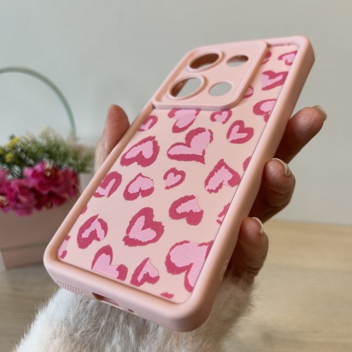 Чохол для Poco m6 pro 4g силіконовий з малюнком TPU Pictures Case рожеве сердечка - Зображення 6