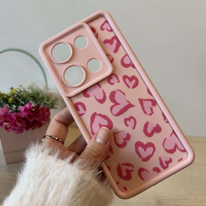 Чохол для Poco m6 pro 4g силіконовий з малюнком TPU Pictures Case рожеве сердечка - Зображення 4