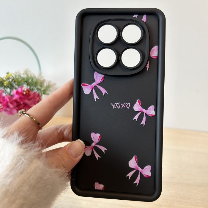 Чохол для xiaomi redmi Note 14 pro plus 5g силіконовий з малюнком TPU Pictures чорний бантики - Зображення 4