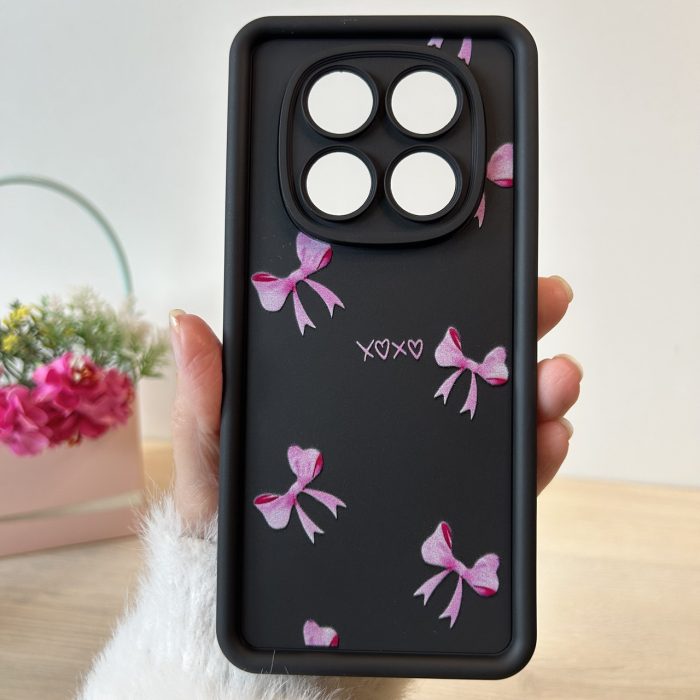 Чохол для xiaomi redmi Note 14 pro plus 5g силіконовий з малюнком TPU Pictures чорний бантики - Зображення 2