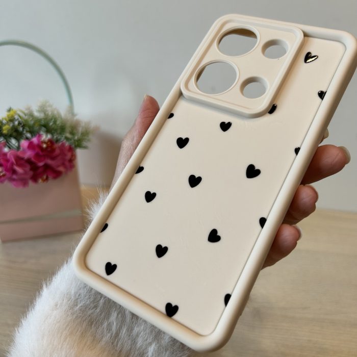 Чохол для xiaomi redmi Note 13 pro 4g силіконовий з малюнком TPU Pictures Case білий сердечка - Зображення 3