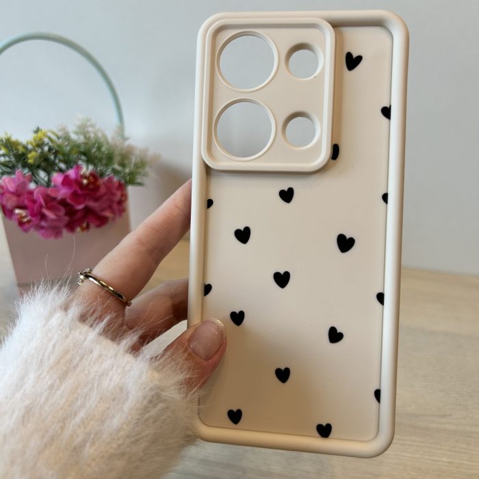 Чохол для xiaomi redmi Note 14s силіконовий з малюнком TPU Pictures Case білий сердечка - Зображення 3