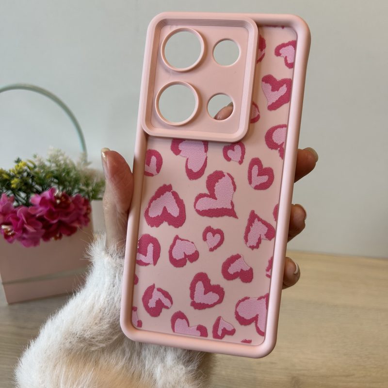 Чохол для Poco m6 pro 4g силіконовий з малюнком TPU Pictures Case рожеве сердечка