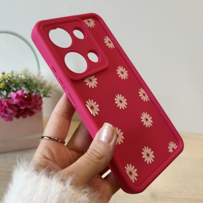 Чохол для Poco m6 pro 4g силіконовий з малюнком TPU Pictures Case рожевий ромашки - Зображення 3