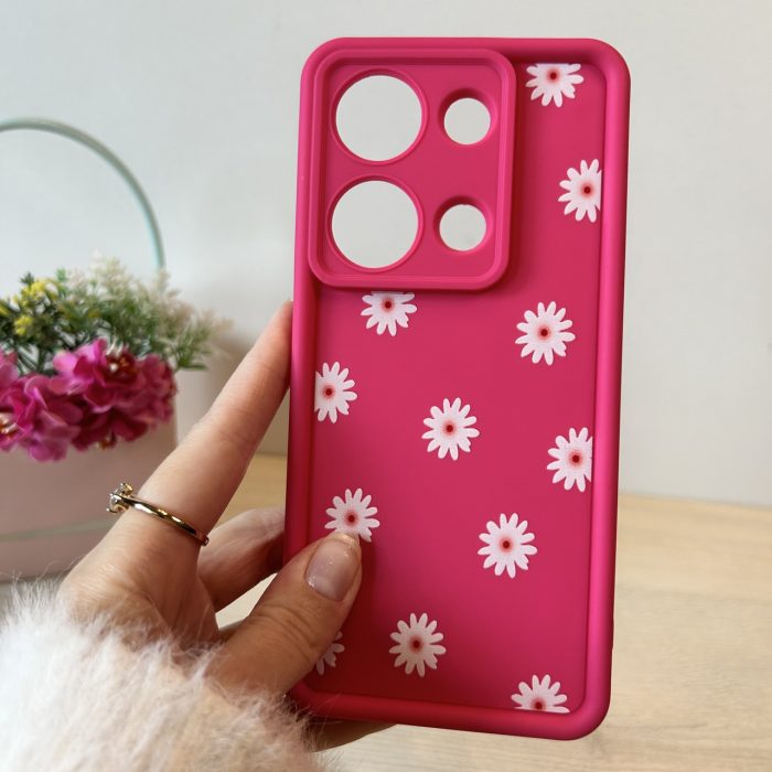 Чохол для Poco m6 pro 4g силіконовий з малюнком TPU Pictures Case рожевий ромашки - Зображення 2