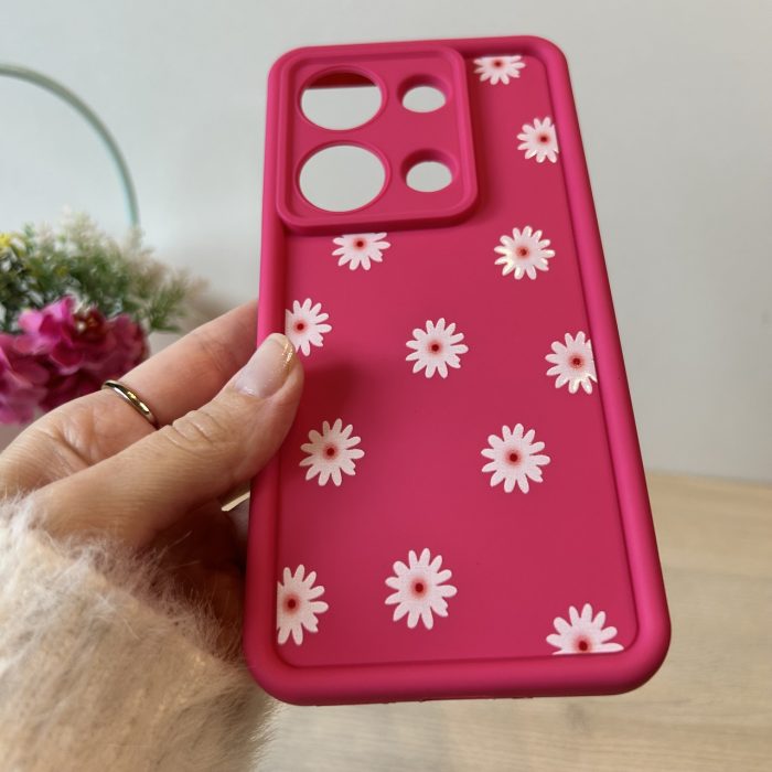 Чохол для Poco m6 pro 4g силіконовий з малюнком TPU Pictures Case рожевий ромашки - Зображення 4