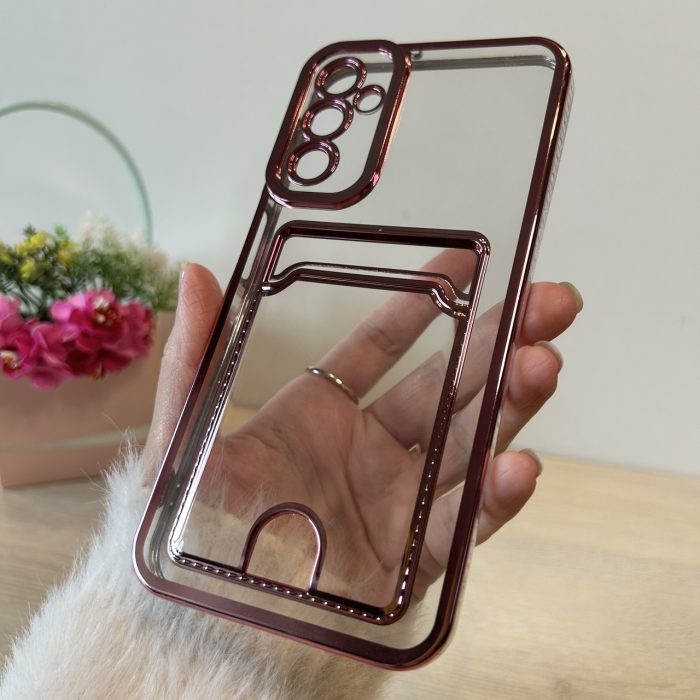 Чохол на Samsung A24 силіконовий із рожевою рамкою та кишенею під картки, фото - Зображення 5