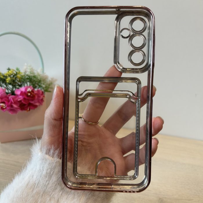 Чохол на Samsung A24 силіконовий із рожевою рамкою та кишенею під картки, фото - Зображення 6