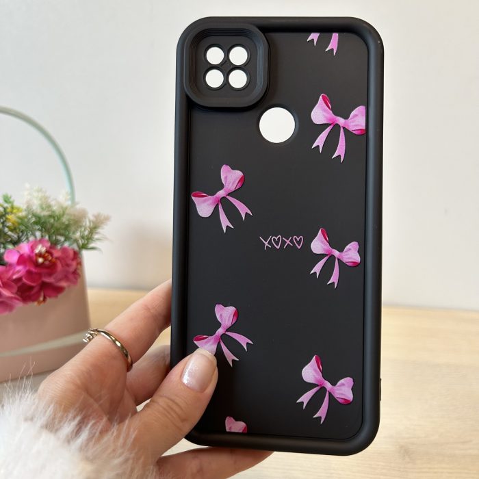 Чохол для xiaomi redmi 9c / redmi 10a силіконовий з малюнком TPU Pictures Case чорний із бантиками - Зображення 2