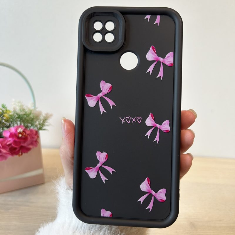 Чохол для xiaomi redmi 9c / redmi 10a силіконовий з малюнком TPU Pictures Case чорний із бантиками