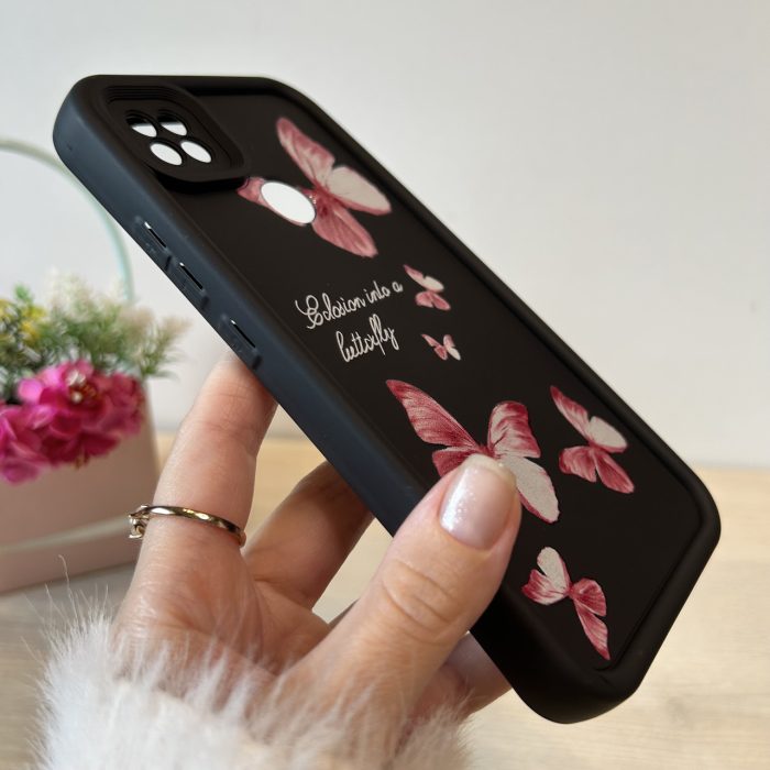 Чохол для xiaomi redmi 9c / redmi 10a силіконовий з малюнком TPU Pictures Case чорний з метеликами - Зображення 4