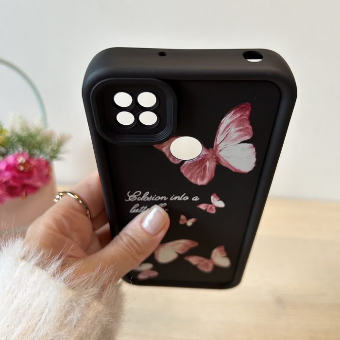 Чохол для xiaomi redmi 9c / redmi 10a силіконовий з малюнком TPU Pictures Case чорний з метеликами - Зображення 6