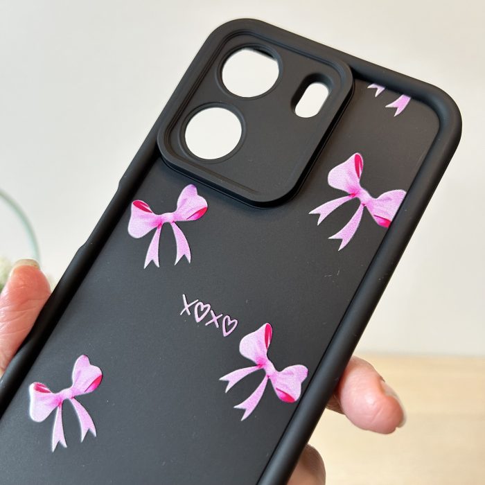 Чехол для xiaomi redmi 13c 4g силиконовый с рисунком TPU Pictures Case черный с бантиками - Зображення 4